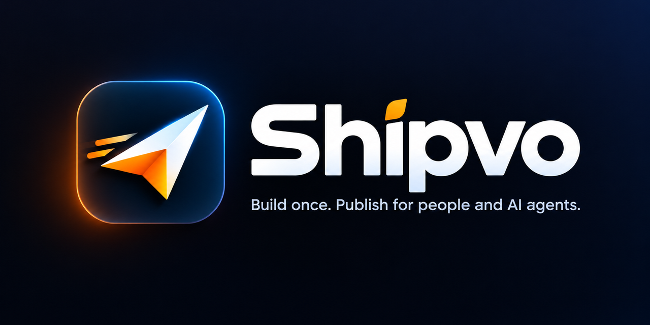 The Shipvo lockup: mark, wordmark and tagline